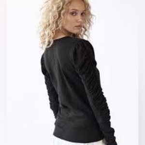 Free People We the Free Natasha Black Long Sleeve Tee XS